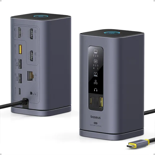 Vista 7 de Dock de cubierta de vapor, estación de acoplamiento Baseus 6 en 1 para cubierta de vapor/ROG Ally X/Legion Go con HDMI 2.0 4K a 60Hz, Gigabit
