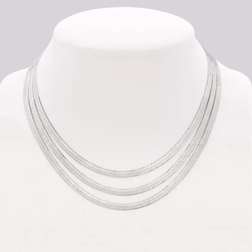 Vista 4 de Ross-Simons Collar de espiga en capas de plata de ley italiana. 18 pulgadas, Plata esterlina, no conocido