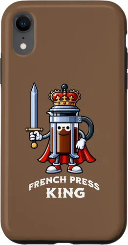 Vista 24 de Carcasa divertida para iPhone 16 The French Press King