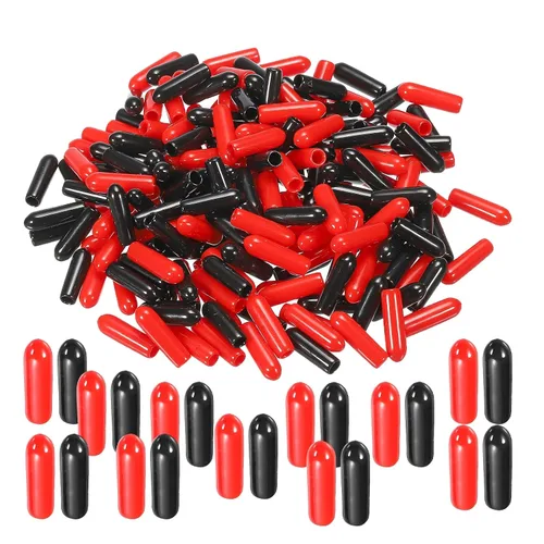 Vista 51 de MECCANIXITY 50 unids tapas de goma Surtido de 0.079 in PVC vinilo tornillo rosca protector para tornillo tornillo negro rojo