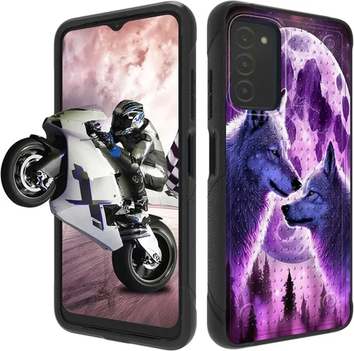 Vista 70 de Funda protectora resistente de doble capa para Samsung A14 5G (parte trasera con textura antideslizante), TPU suave a prueba de golpes, para Samsung