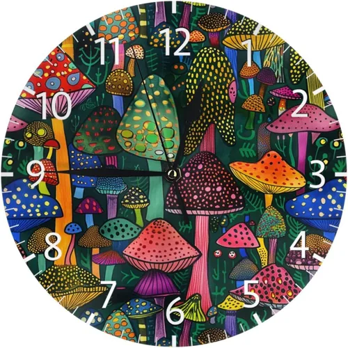 Vista 18 de Reloj de pared redondo de 250 años de aniversario, silencioso, sin tictac, funciona con pilas, retro con bandera de Estados Unidos, relojes