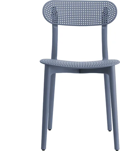 Vista 4 de Silla moderna Zuho para interiores y exteriores (2, gris ancla)