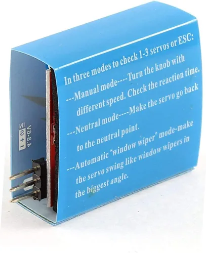 Vista 6 de ShareGoo 3CH 4.8-6V Servo Tester CCPM Comprobador maestro de consistencia con protección de conexión inversa, probador de motor RC ECS herramienta