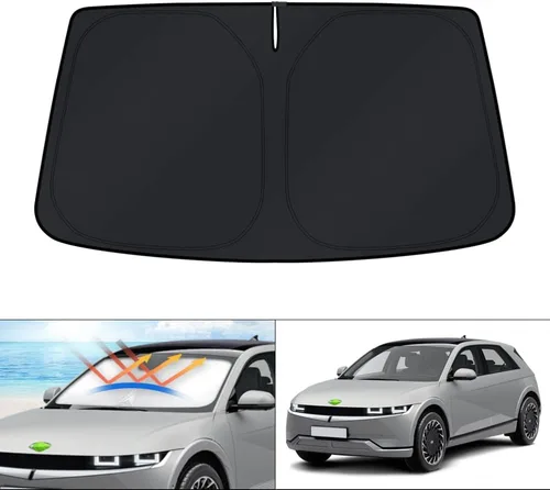 Vista 37 de KUST Parasol para parabrisas para BMW X1 F48 2016, 2017, 2018, 2019, 2020, 2021, 2022, accesorios de ajuste personalizado, parasol plegable