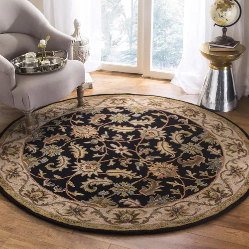 Vista 33 de Safavieh colección Heritage HG628A - tapete oriental tradicional hecho a mano de lana verde oscura y dorada, Lana, negro / beige (Black/ Beige)
