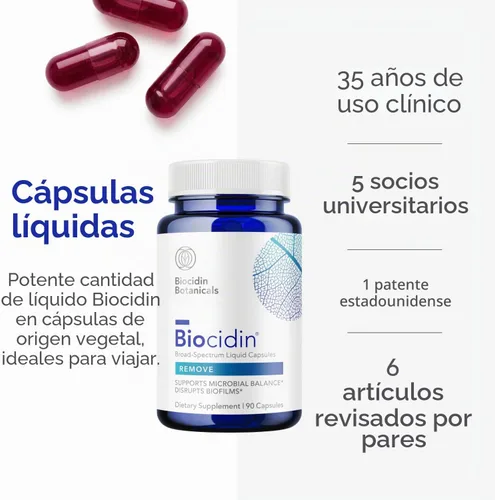 Vista 4 de Biocidin Capsules – Disruptor de Biopelícula – Apoya la Limpieza de Desintoxicación Intestinal, Equilibrio Microbiano Saludable, Función Inmunitaria
