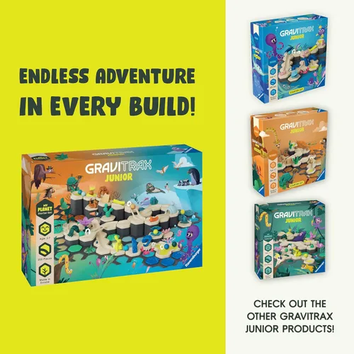 Vista 6 de Ravensburger GraviTrax Junior Starter Set XXL - My Planet - Experiencia divertida y educativa de construcción de carrera de mármol preescolar