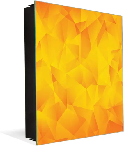 Vista 33 de Concept Crystal Gabinete decorativo de almacenamiento de llaves con tablero blanco de vidrio K10A: pestillo antiguo sin entrada