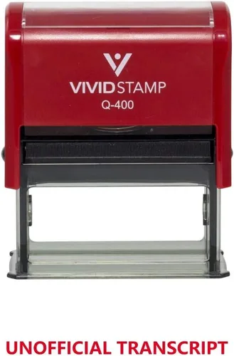 Vista 10 de Sello de goma autoentintado de transcripción no oficial (tinta negra) - Mediano
