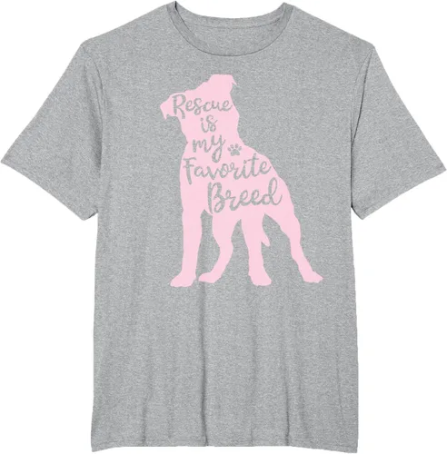 Vista 77 de Pitbull Rescue Is my Favorite Breed Dog Pit Bull Mama - Camiseta, Negro, S
