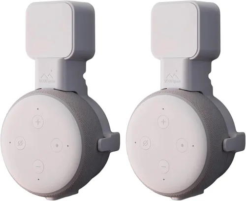 Vista 13 de Echo Dot Wall Mount El original Outlet Hanger Se adapta a Amazon Echo Dot 3ª generación Sin sonido amortiguado Parrilla de altavoces
