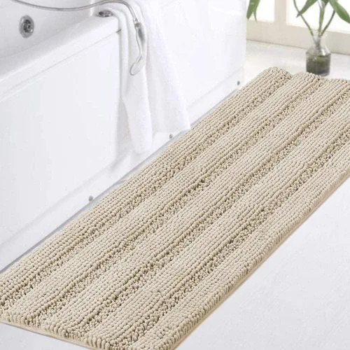 Vista 172 de Turquoize Alfombra de baño de chenilla de lujo para baño, extra absorbente, alfombra de ducha de microfibra antideslizante para baño, alfombra Aqua