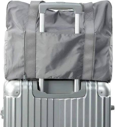 Vista 3 de VanFn Bolsa de viaje plegable, Bolsa de deporte de lona para gimnasio, Totalizadores de nailon a prueba de lluvia, Bolso de hombro deportivo, Bolsas