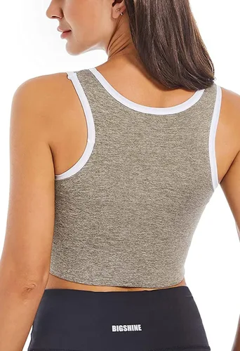 Vista 3 de ZWOT Trans Binder 6 Rows Clasp Chest Binder Tomboy FTM Binder Top Breast Binder Trans for Large Breasts Elastic Tank Top