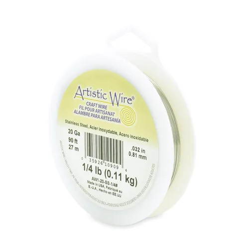 Vista 13 de Artistic Wire, Alambre de acero inoxidable calibre 18, 57 pies