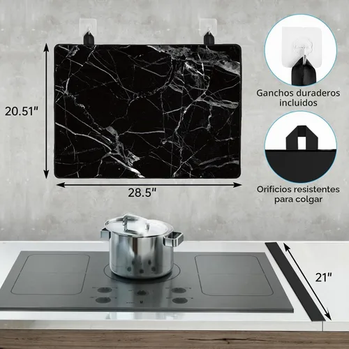 Vista 5 de Cubierta superior para estufa eléctrica (28.5 x 20.5 pulgadas), cubierta superior de estufa de vidrio resistente al calor, protector de estufa