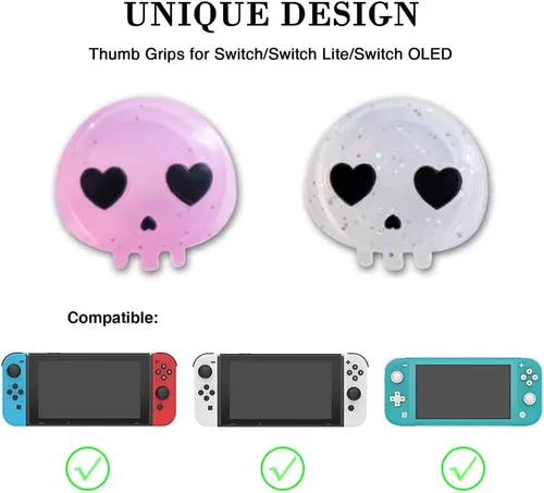 Vista 17 de PERFECTSIGHT Juego de 4 fundas para palanca de mando para Switch Lite/OLED, para Nintendo Switch, para Switch Lite/OLED, cubierta de botón analógica