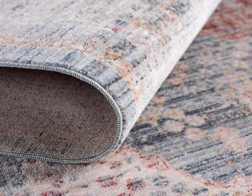 Vista 7 de Unique Loom Noble Collection - Alfombra de área tradicional, envejecida, vintage, geométrica, con borde (2' 2 x 3' 0 rectangular, azul/beige)