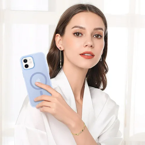 Vista 8 de BENTOBEN Funda magnética para iPhone 12, iPhone 12 Pro [compatible con Magsafe], funda translúcida mate, delgada, a prueba de golpes, para mujeres
