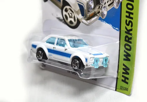 Vista 2 de Hot Wheels, 2015 Ford Escort HW Taller, '70 RS1600 [Blanco] Die-Cast Vehicle # 221/250