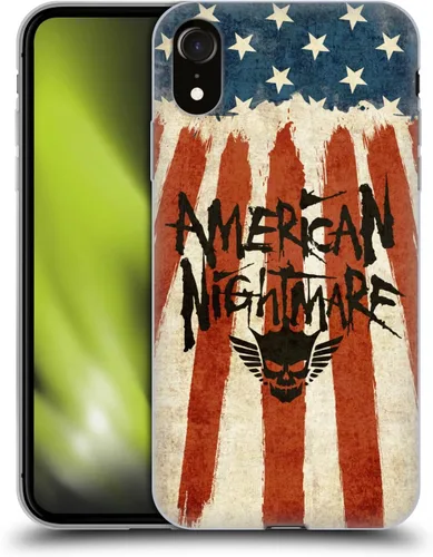 Vista 51 de Head Case Designs Funda de gel suave con licencia oficial de la WWE American Nightmare Flag Cody Rhodes Graphics compatible con Apple iPhone 7
