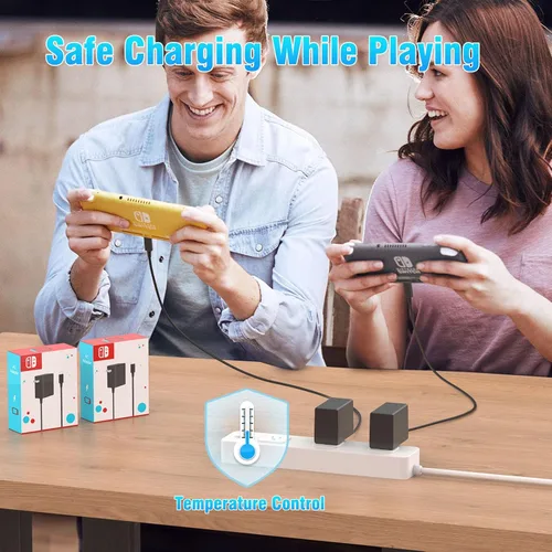 Vista 7 de Cargador para Nintendo Switch, adaptador de corriente alterna MARSDOCK de 45 W para interruptor, carga rápida de 15 V 2.6 A con cable USB C de 5