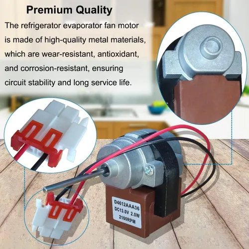 Vista 5 de 3015924900 Parte del motor del ventilador del evaporador del refrigerador # D4612AAA36 compatible con Kenmore se adapta a reemplazar 11173027711