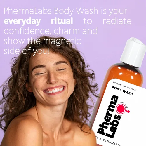 Vista 3 de Gel de baño para mujer con feromonas, 9.6 onzas líquidas (aroma todo el día)