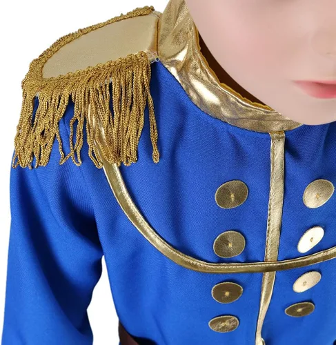 Vista 5 de FREE BEAUTY Blue Boys Prince Charming Costume-Kids Halloween Christmas Party Cosplay Prince Costumes with Belt