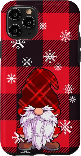 Vista 29 de Christmas Phone Case Red Buffalo Plaid Gnomes Snowflake Case for iPhone 17