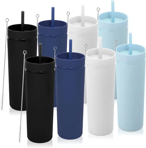 Vista 40 de Volhoply Vasos delgados de plástico de 20 onzas