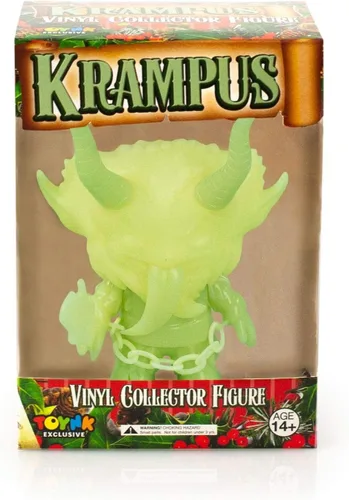 Vista 4 de Figura de acción de vinilo de Krampus de Navidad, brilla en la oscuridad, 5 pulgadas