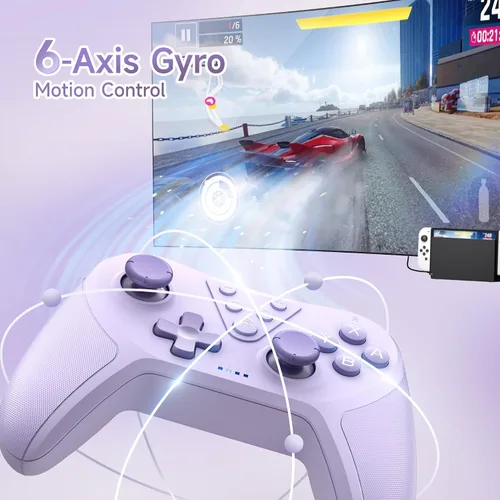 Vista 4 de EasySMX T37 Switch Controller, Wireless Switch Pro Controller for SwitchSwitch LiteSwitch OLED, Wireless Remote Gamepad with Joystick, Adjustable