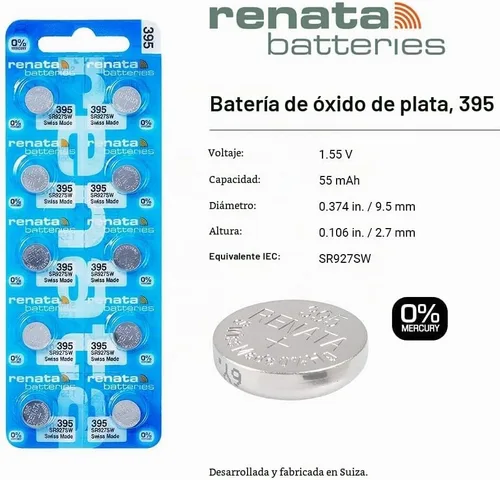 Vista 3 de Renata Watch Battery 395 (paquete de 2)