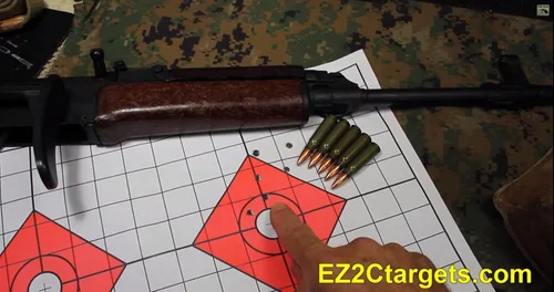Vista 3 de 5 Style Gun and Rifle Paper Targets Bundle Pack for Shooting by EZ2C ~ Highly Visible and Bright Game Target ~ for Gun Range or Outdoor Use ~ 11" x