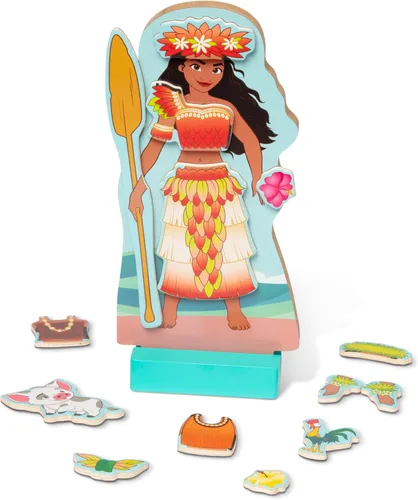 Vista 11 de Melissa & Doug Disney Princess Ariel - Juego de muñeca magnética de madera para disfrazarse (más de 30 piezas)