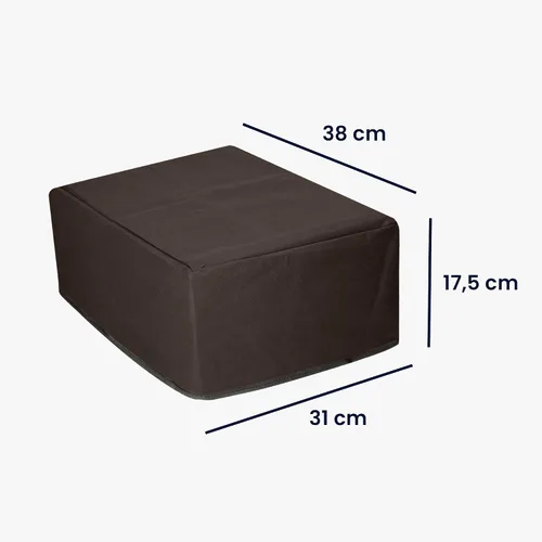 Vista 4 de kwmobile Dust Cover Compatible with Epson Expression Home XP-3200 / XP-4200 / XP-4205 - Printer Case - Fabric Protector Cover - Chocolate