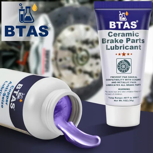 Vista 8 de BTAS Grasa de freno para lubricante de piezas de freno,Pinza deslizante pasador y lubricante de almohadilla,Grasa de freno de silicona de cerámica