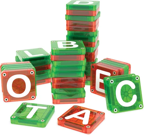 Vista 9 de MAGNA-TILES MicroMAGS Learn Letters - Juego de construcción magnética de 56 piezas, la marca original de construcción magnética