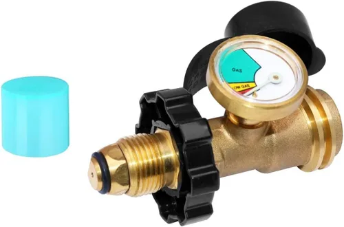 Vista 6 de DOZYANT Adaptador Universal de Tanque de Propano POL con Medidor – Convierte Válvula de Servicio de Tanque LP POL a QCC1 / Tipo 1, Conexión de Tipo