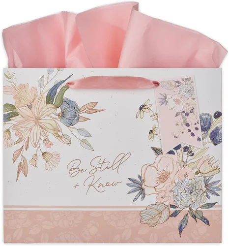 Vista 65 de Christian Art Gifts Bolsa de regalo grande de las Escrituras de Paisaje con tarjeta de felicitación y juego de papel de seda para niños: cada