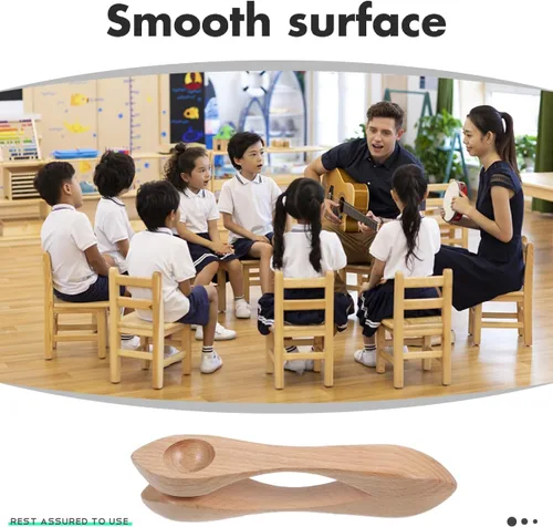 Vista 6 de GANAZONO Cucharas musicales de percusión tradicionales, instrumentos de percusión folclóricos de madera para sonido folclórico irlandés a