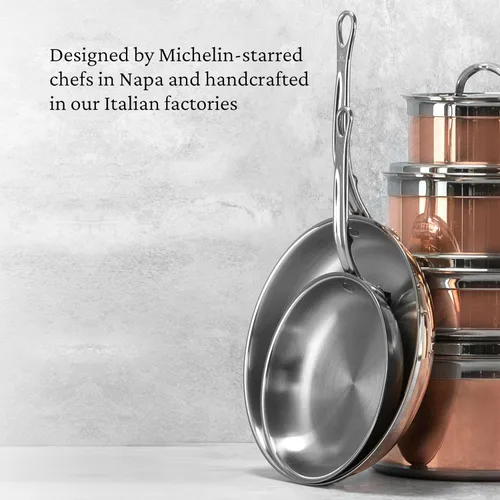 Vista 9 de Hestan - Colección CopperBond - Olla de sopa de cobre 100% puro, compatible con placa de inducción, 3 cuartos de galón