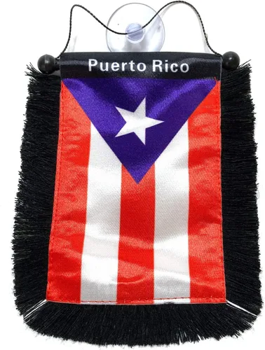 Vista 4 de Banderas de Puerto Rico para autos, accesorios adhesivos para casas de relaciones públicas puertorriqueñas, banderas para automóviles, pequeñas