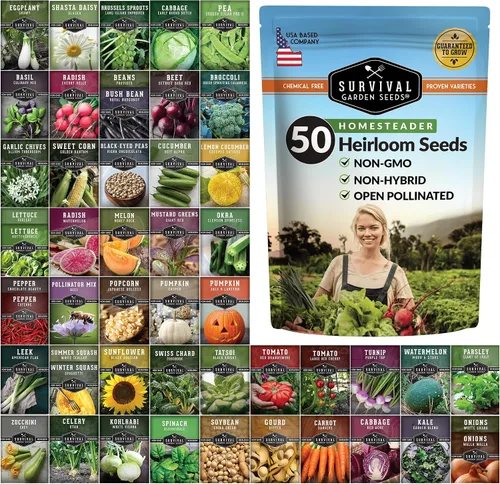 Vista 11 de Semillas de verduras para jardín del hogar, paquete de 30 variedades – Kit de caja de semillas reliquias para plantar verduras, hierbas y frutas