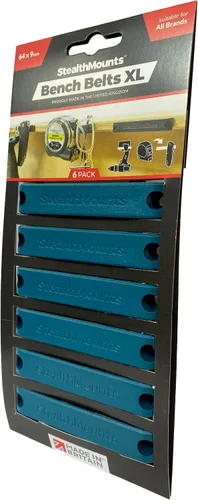 Vista 3 de StealthMounts Bench Belt XL - Soporte universal para herramientas Base de plástico ABS azul para herramientas eléctricas, cinta métrica y clips
