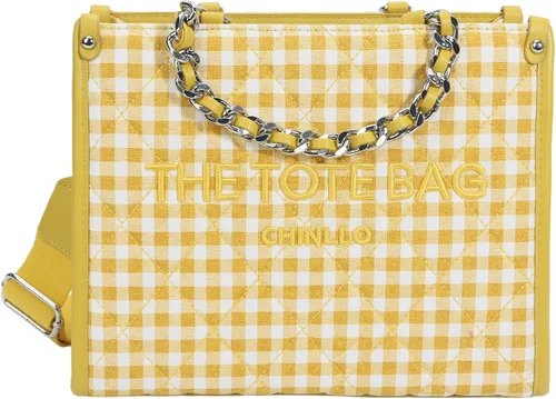 Vista 21 de Chinllo - Bolso de mano para mujer, bolsa satchel con asa superior y correa para el hombro Acolchado blanco