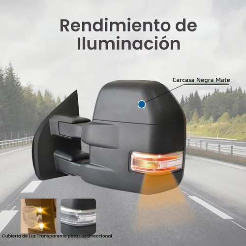 Vista 3 de espejo para remolque para Ford F150 Pickup Truck 2015 2016 2017 2018 2019 2020, luces de señal de giro LED, sensor de temperatura, desempañado Ford