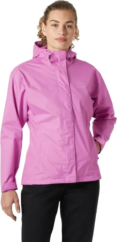 Vista 12 de Helly Hansen Chaqueta de Lluvia Seven J para Mujer Impermeable, Resistente al Viento y Transpirable con Capucha Rosa fuerte
